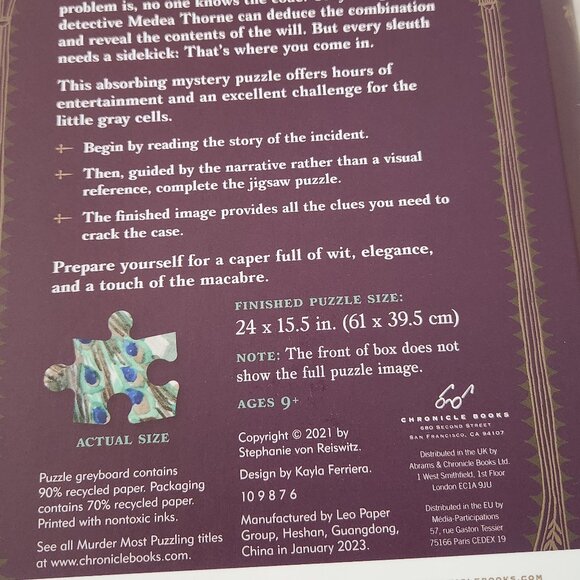 Murder Most Puzzling: Murder Mystery Jigsaw Puzzle, The Missing Will - Picture 10 of 11